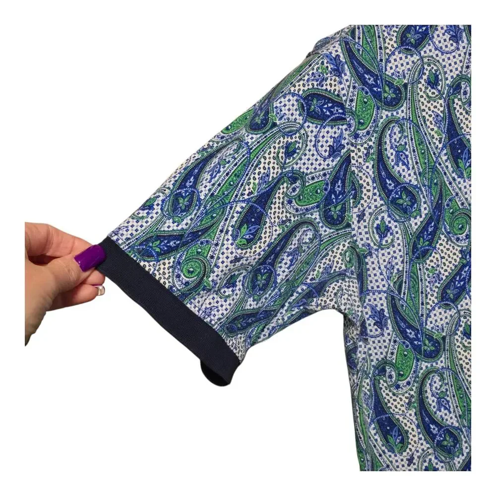Robert Graham Paisley Print Mens Polo Size XS Classic Fit Short Sleeve Colorful - Picture 8 of 11
